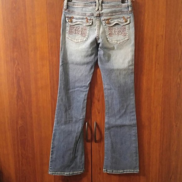 Vintage Embroidered Squeeze Jeans Size 3/4 - Picture 4 of 6